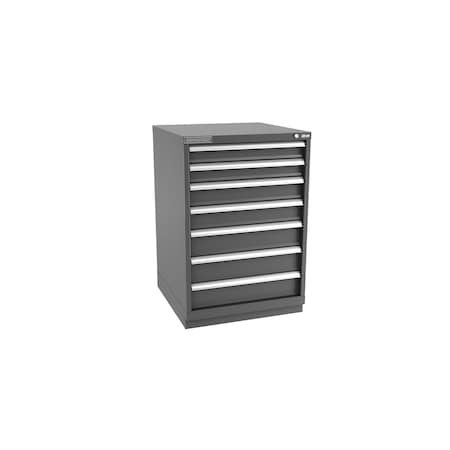 Champion Tool Storage Modular Drawer Cabinet, 7 Drawer, Dark Gray, Steel, 28 in W x 28-1/2 in D x 41-3/4 in H S18000702ILCFTB-DG
